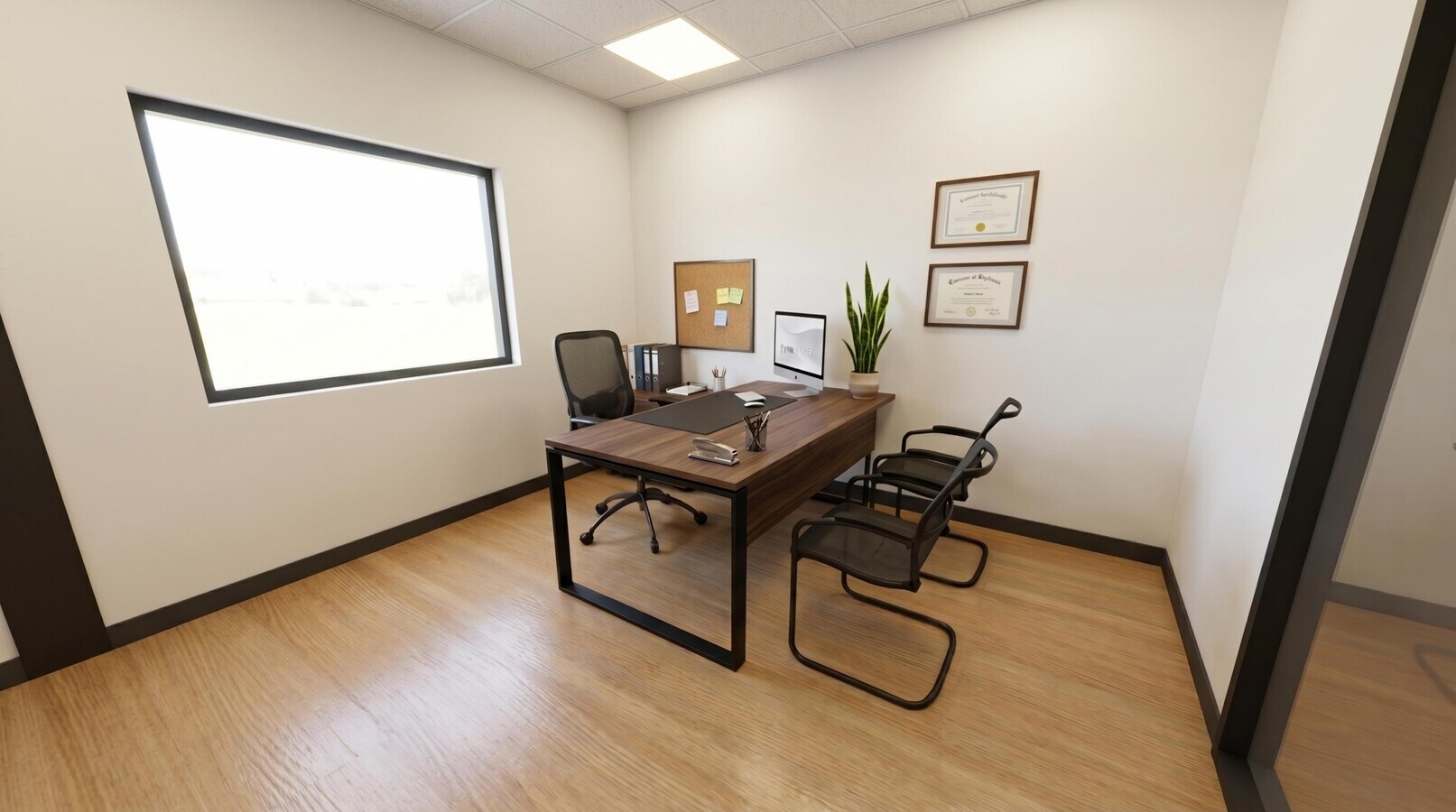 Spec office: private office (rendering) — 198 Lock Road, Deerfield Beach, FL
